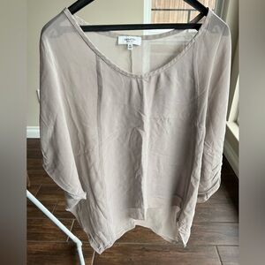 BABATON 100% Silk Oversized Top Blouse
